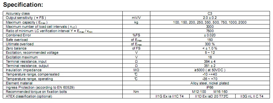 H6F-C3稱重傳感器 H6F-C3稱重傳感器